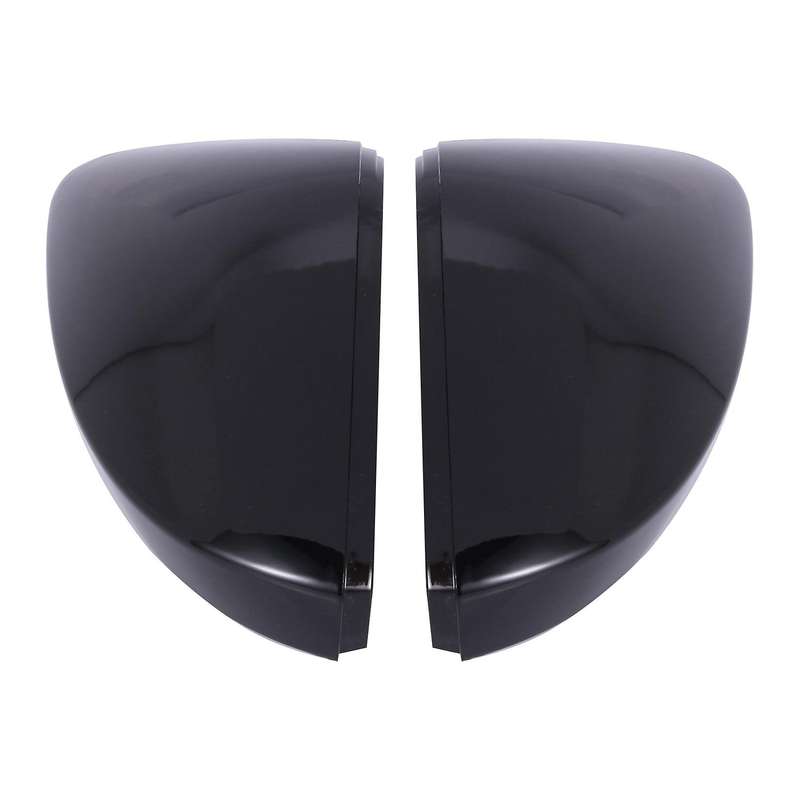 2 Pair Glossy Black Car Rearview Mirror Covers Side Wing Mirror Caps