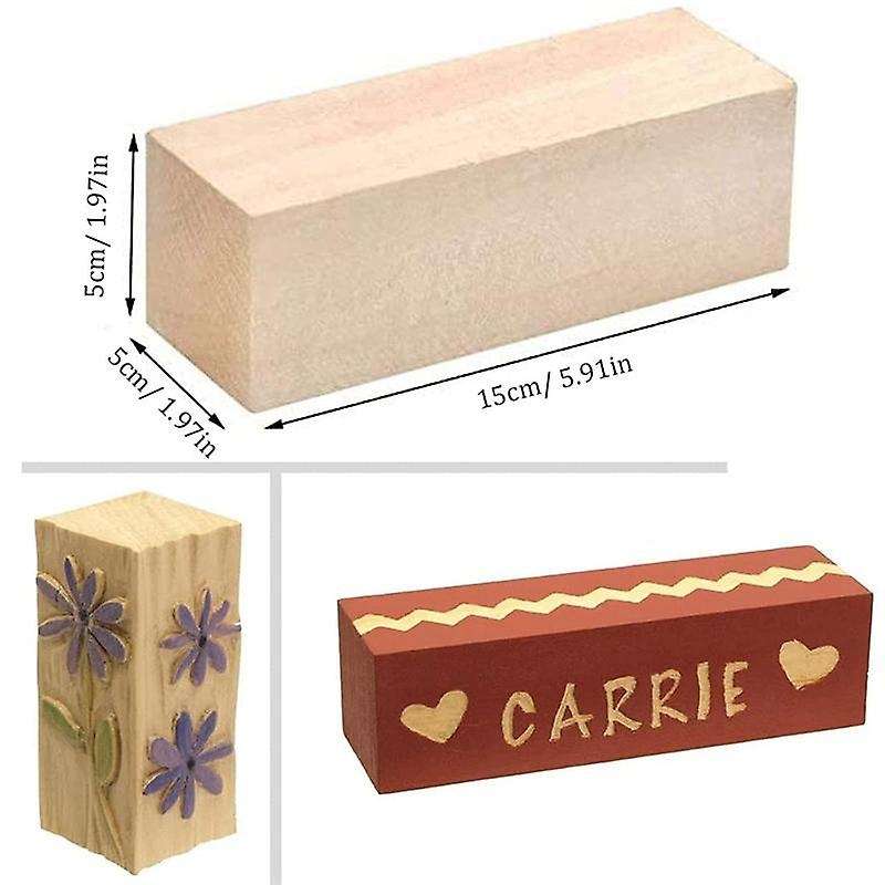 8x Large Carving Wood Blocks Whittling Wood Blocks for Beginners
