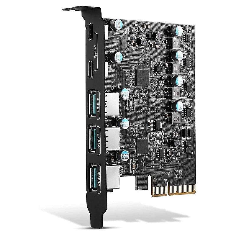 Pcie to Usb 3.2 Gen 2 Card with 20gbps Bandwidth 5-port