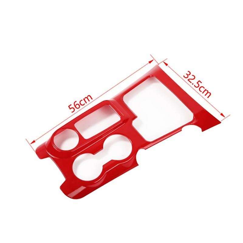 Center Console Gear Shift Panel Cover Trim Frame Decor, Red