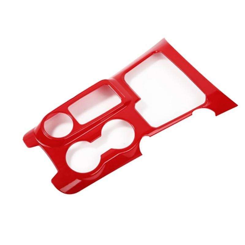 Center Console Gear Shift Panel Cover Trim Frame Decor, Red