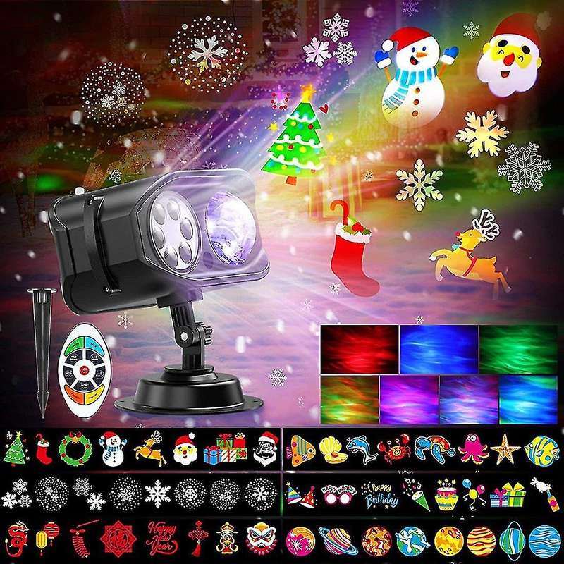 Christmas Light Projector Outdoor, with Remote Timer, Us Plug