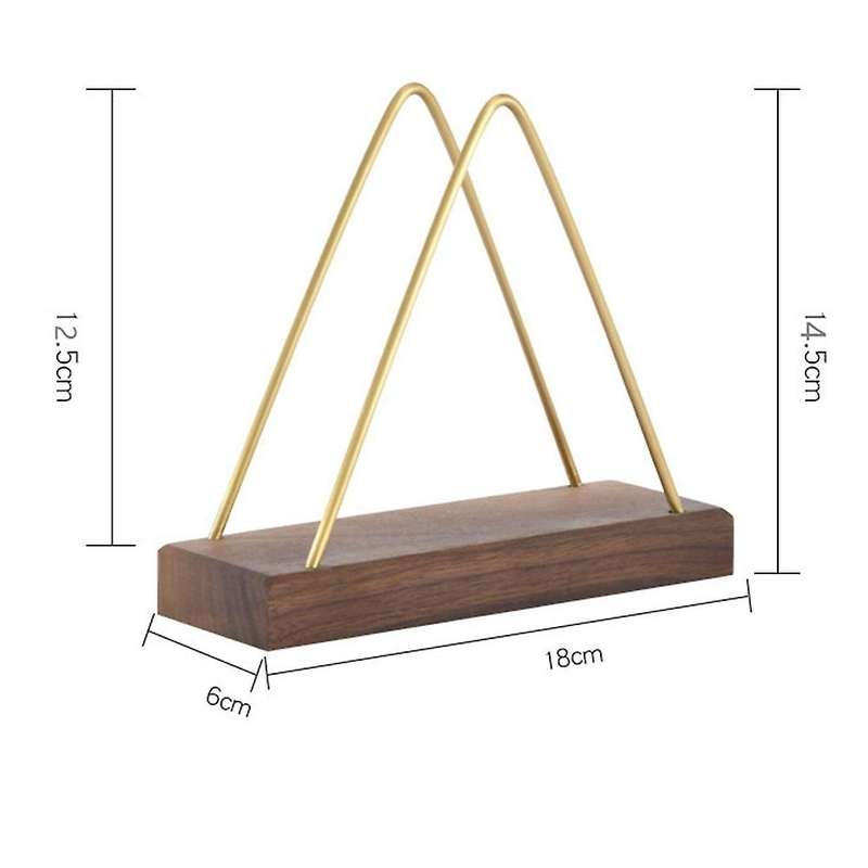 Solid Wood Creative Vertical Triple-cornered Tissue Holder Coffee C