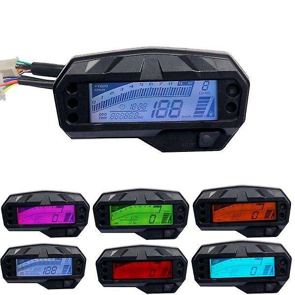 Universal Motorcycle Lcd Digital Meter Speedometer Odometer
