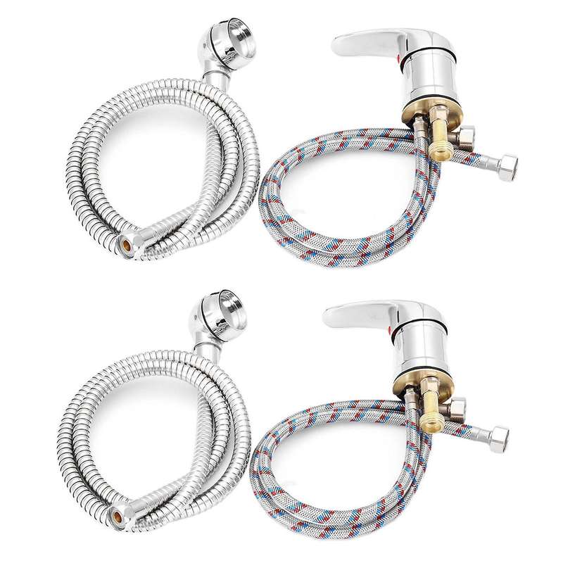 Single Wide Tap Bath Sink Head Hose Push On Mixer Hairdresser Pet
