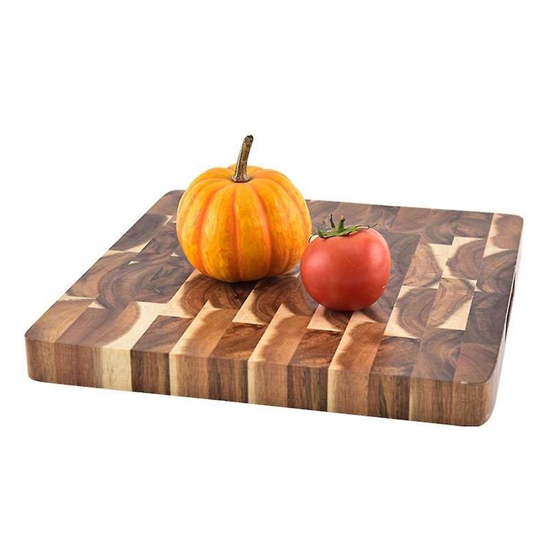 Thick Acacia Wood Cutting Board 30x30x3cm Reversible