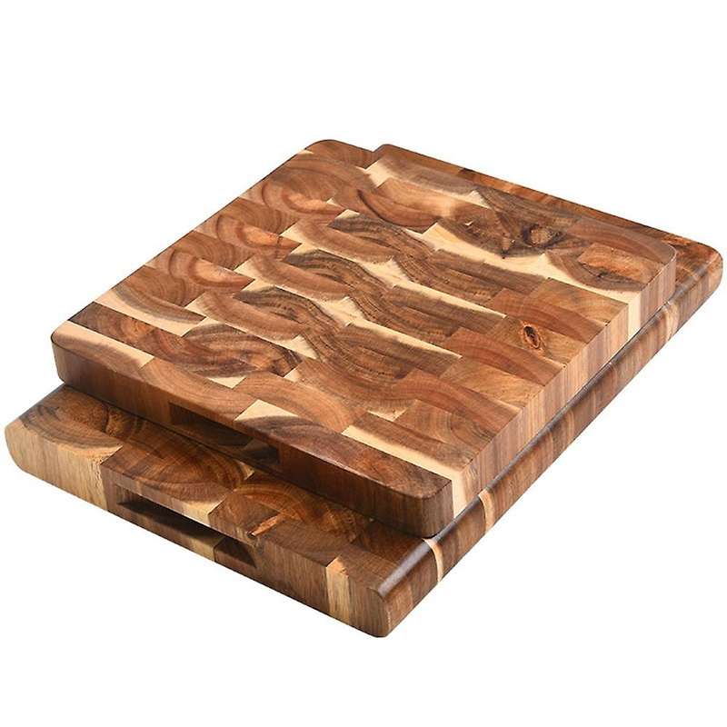 Thick Acacia Wood Cutting Board 30x30x3cm Reversible