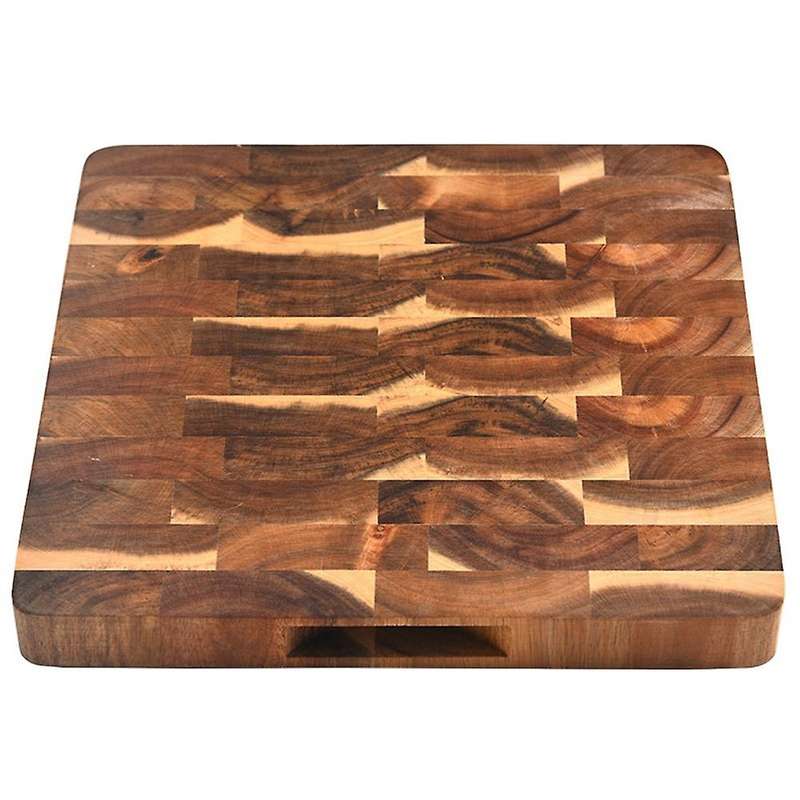 Thick Acacia Wood Cutting Board 30x30x3cm Reversible