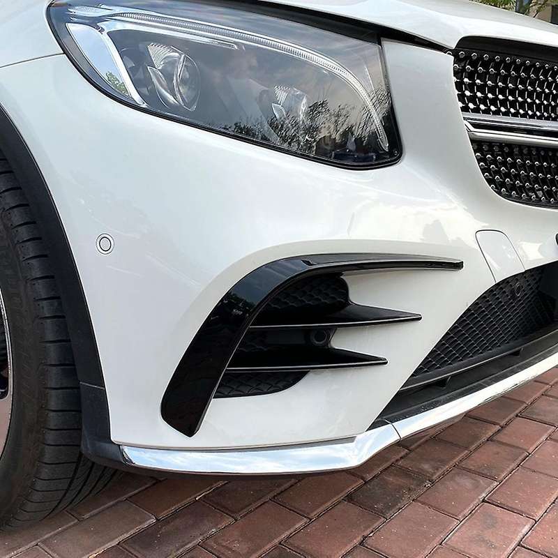 Front Bumper Spoiler Splitter Cover for Mercedes-benz Black