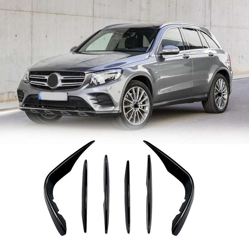 Front Bumper Spoiler Splitter Cover for Mercedes-benz Black