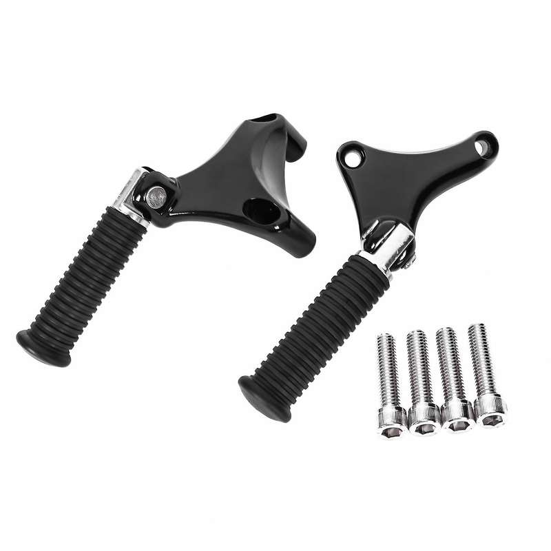 Motorcycle Black Passenger Rear Foot Pegs Footpegs Mount for Harley