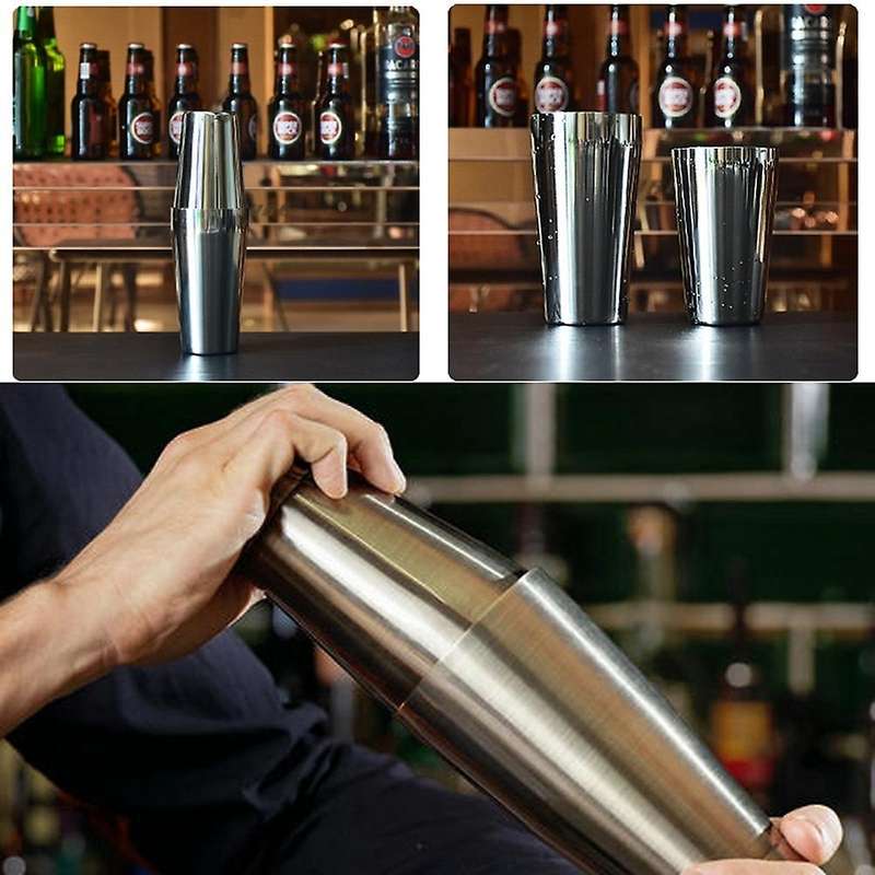 15pc/set Cocktail Shaker 450/600ml Boston Stainless Steel Wine Shaker