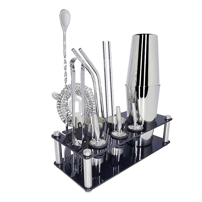 15pc/set Cocktail Shaker 450/600ml Boston Stainless Steel Wine Shaker