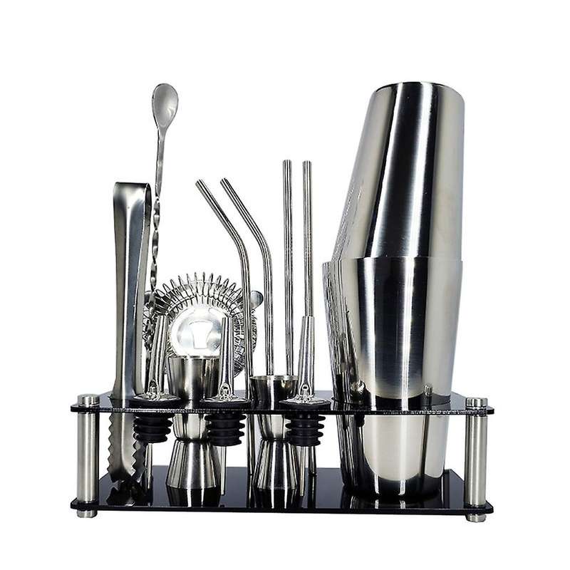 15pc/set Cocktail Shaker 450/600ml Boston Stainless Steel Wine Shaker