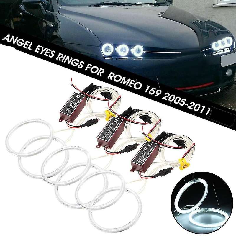 6x Front Headlight Angel Eyes Ccfl Halo Ring for Alfa Romeo 159 05-11