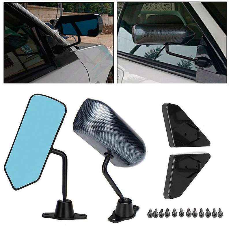 1 Pair F1 Style Side Rearview Door Wing Mirror for Benz Honda Ford
