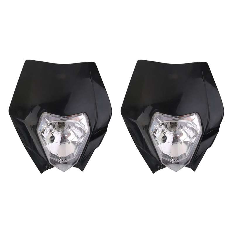 Tete De Fourche Plaque Phare De Moto Route Enduro Universel - Noir