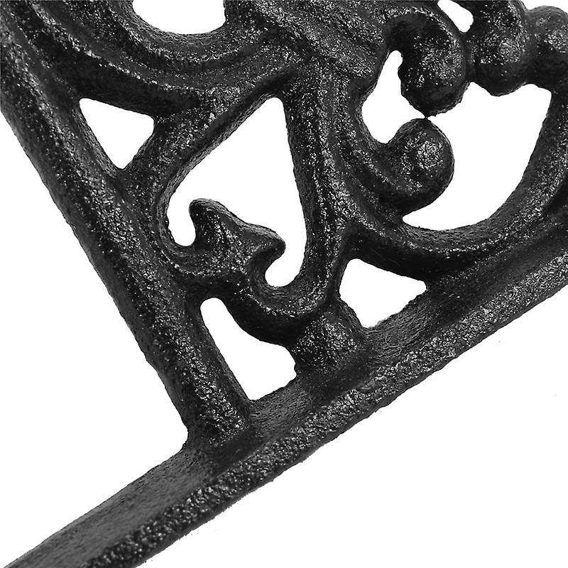 3x Cast Iron Hook Flower Pots Basket Hanger Bracket with Screw
