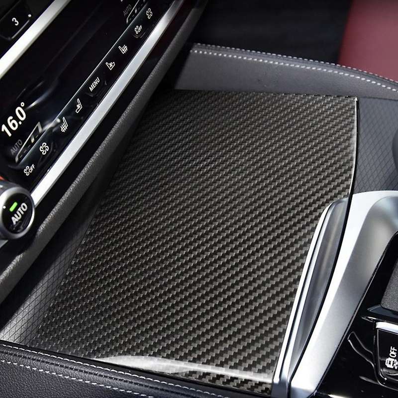 Carbon Fiber Car Water Cup Holder Panel Stickers For-bmw 5 Series G30