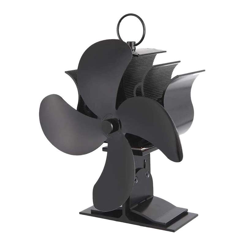 4 Blade Heat Powered Stove Fan Fireplace Fan for Wood Log Burner
