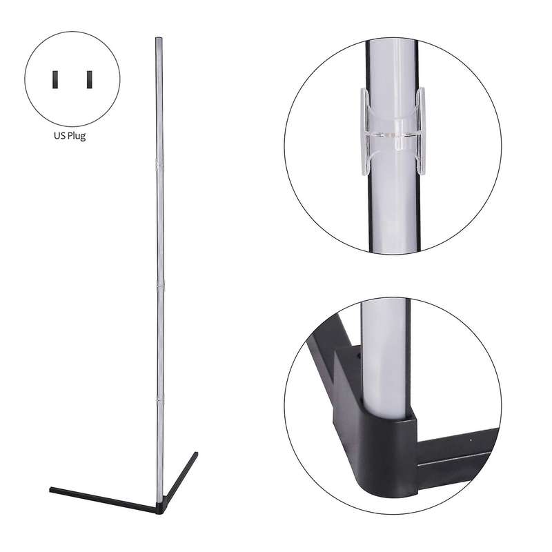 Home Led Floor Lamp,rgb Mood Color Lighting Corner Lamp Us Plug