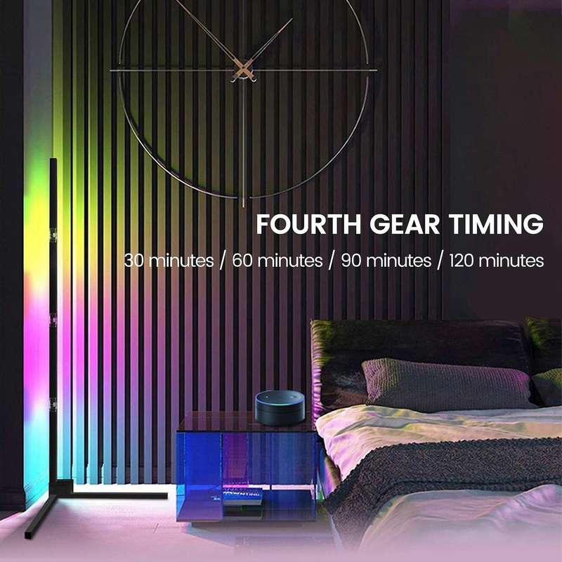 Home Led Floor Lamp,rgb Mood Color Lighting Corner Lamp Us Plug