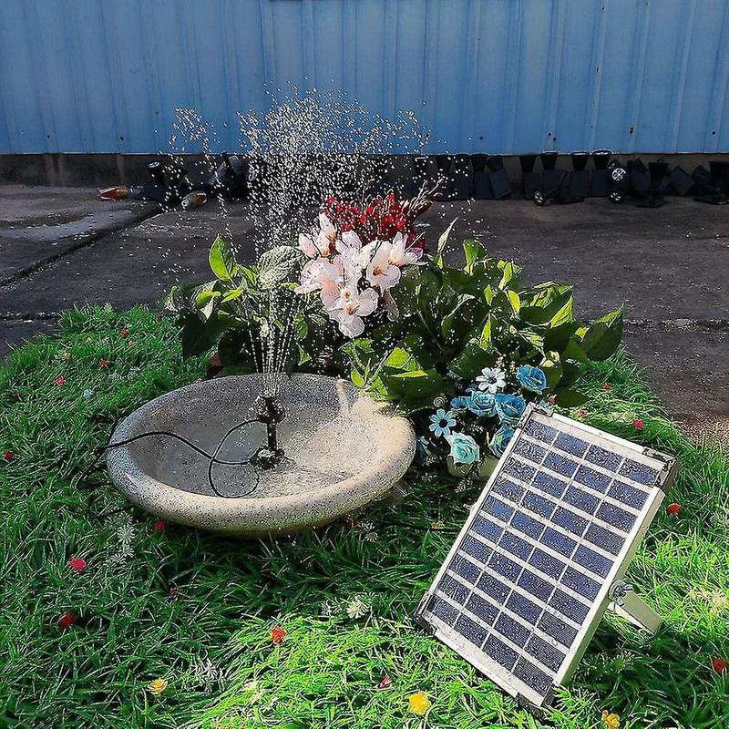 10v / 5w Seven Color Led Solar Energy Storage Fountain Kit