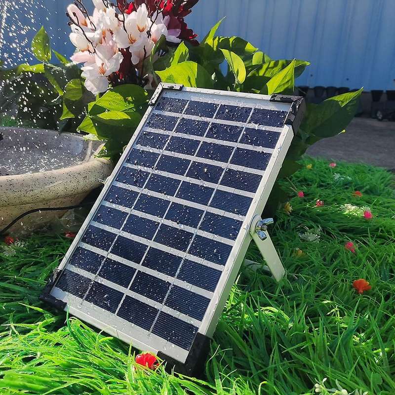 10v / 5w Seven Color Led Solar Energy Storage Fountain Kit