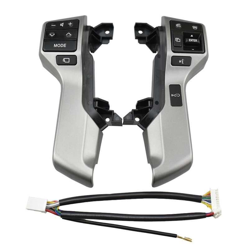 Steering Wheel Control Switch for Toyota Land Cruiser Silver Gray