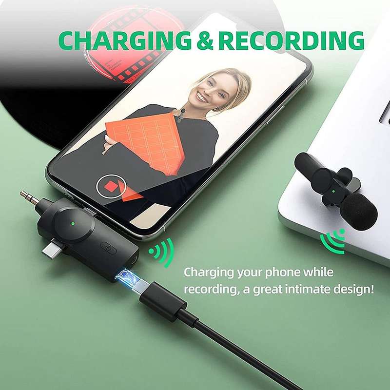3-in-1 Microphone for Iphone/ipad/android/camera, for Video Recording