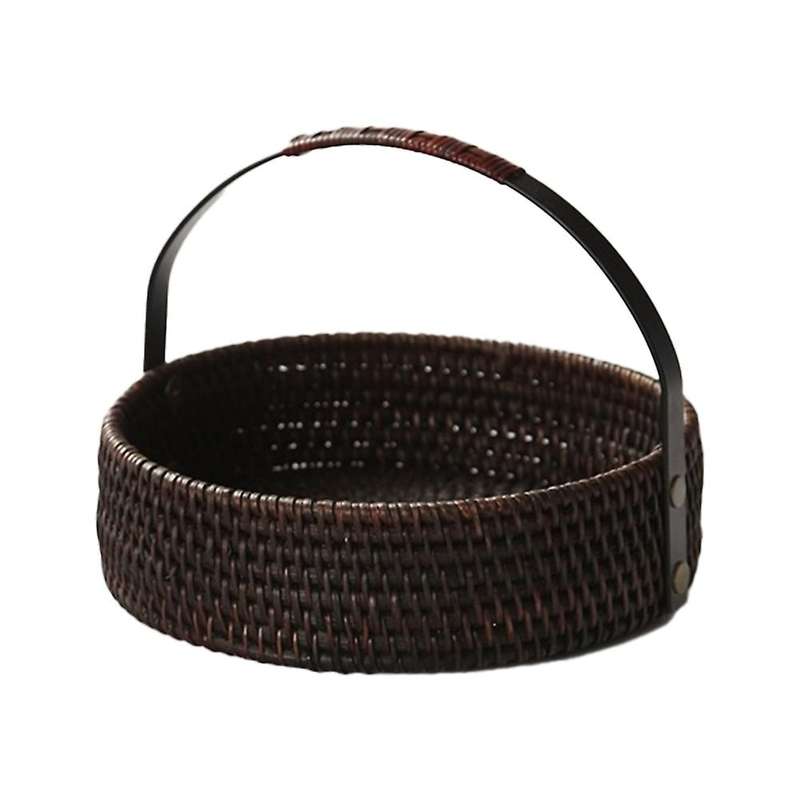 Chinese Style Natural Rattan Storage Box for Tea Set S