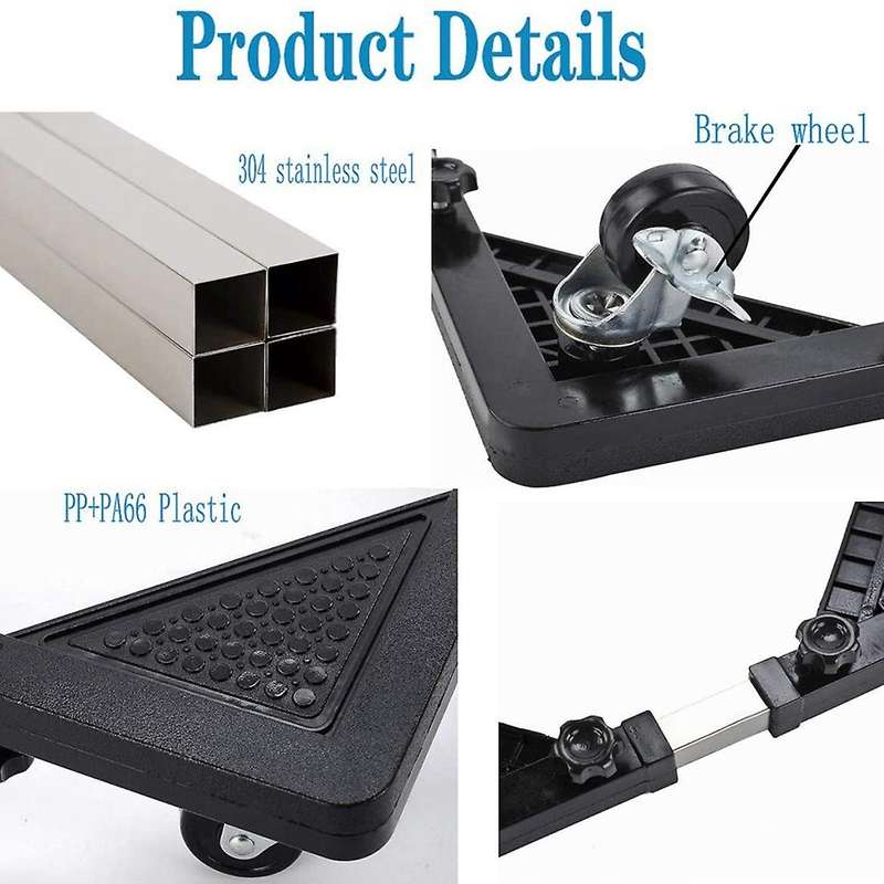 Adjustable Furniture Dolly Washing Machine Stand Refrigerator Base