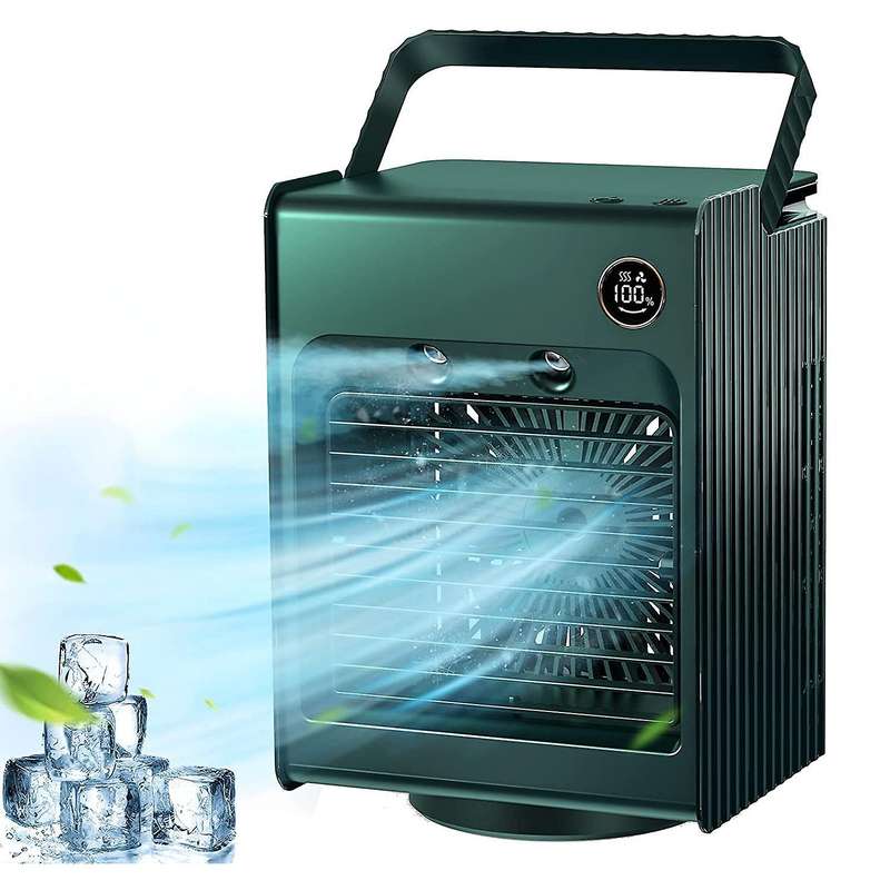 Portable Air Conditioner Fan, Personal Air Cooler Desk Fan Green