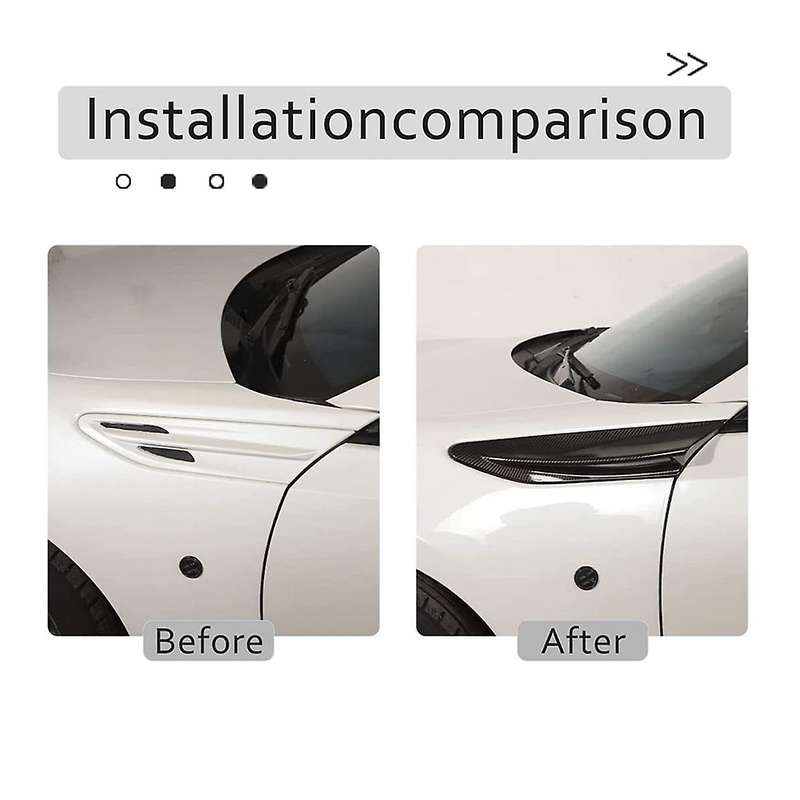 Side Air Outlet Fender Trim for Subaru Brz 2012-2020,abs Carbon Fiber