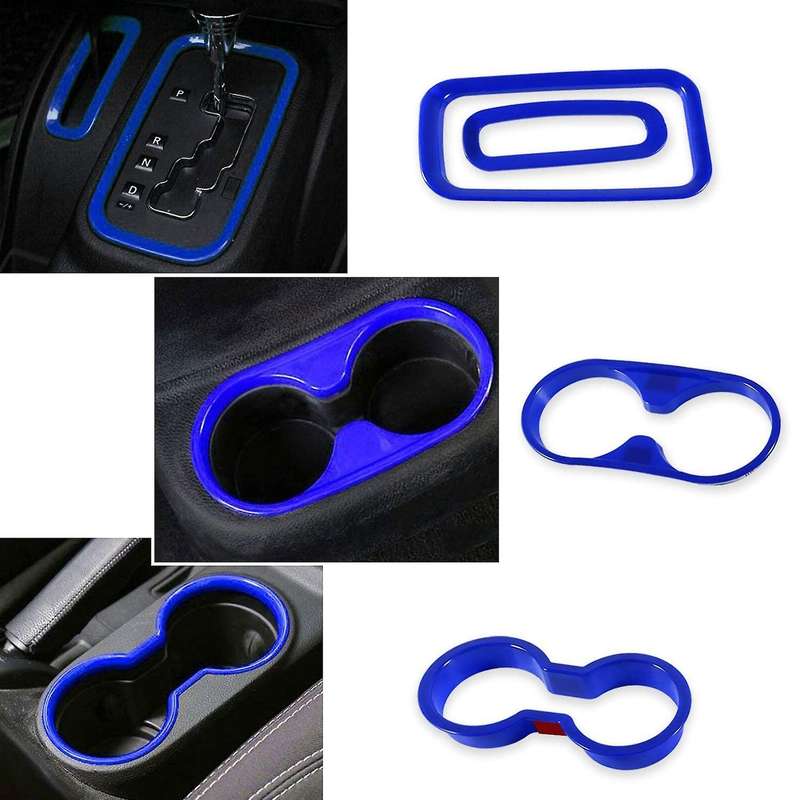 21 Pcs Car Interior Trim Kit for Jk Jeep Wrangler 2011-2017 (blue)