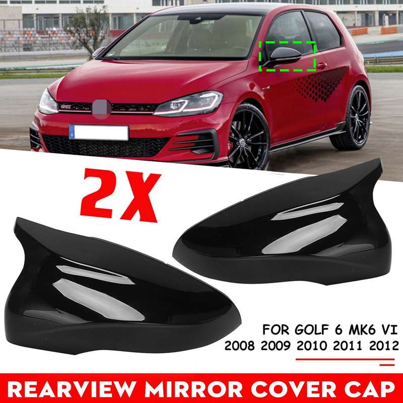 Rear View Mirror Case Cover for Golf 6 Mk6 Vi 2008 2010 2011 2012