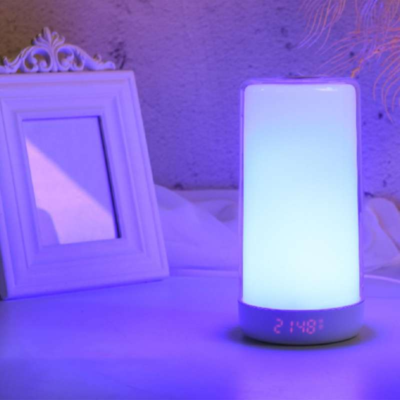 Led Dual Alarm Clock Light Sunrise & Sunset Wake Up Light Us Plug