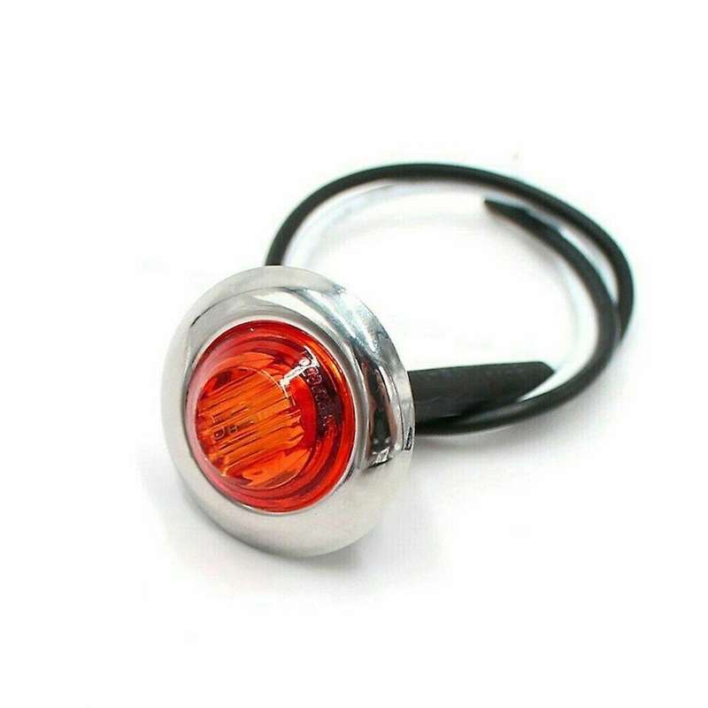 50pcs 3/4 Inch 3 Led Side Marker Lights for Trucks Boat Pckup Red