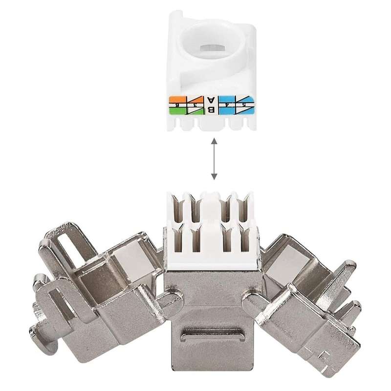 24 Piece Cat6a Shielded Keystone Jack Rj45 Cat 6a Ethernet Module