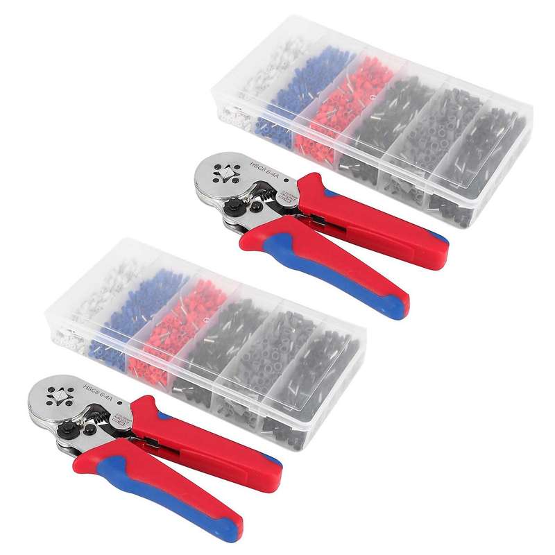 1500pcs Terminal Ferrule Crimper Kit with Ratchet Crimping Tool