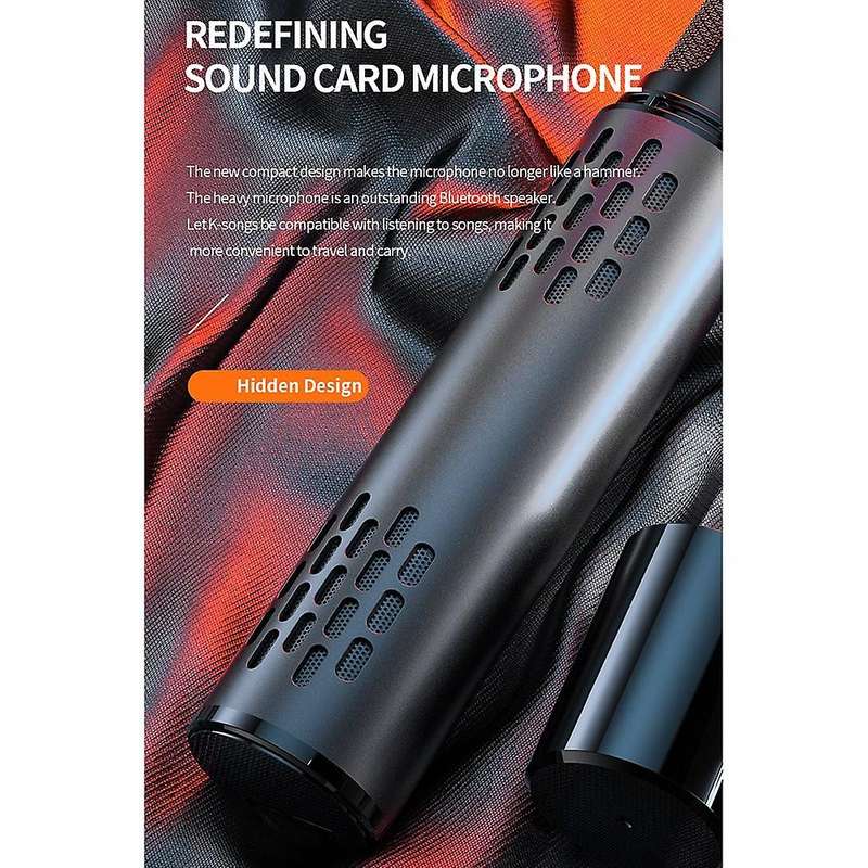 Bluetooth Karaoke Audio Integrated Live Handheld Home Mic K1 Red