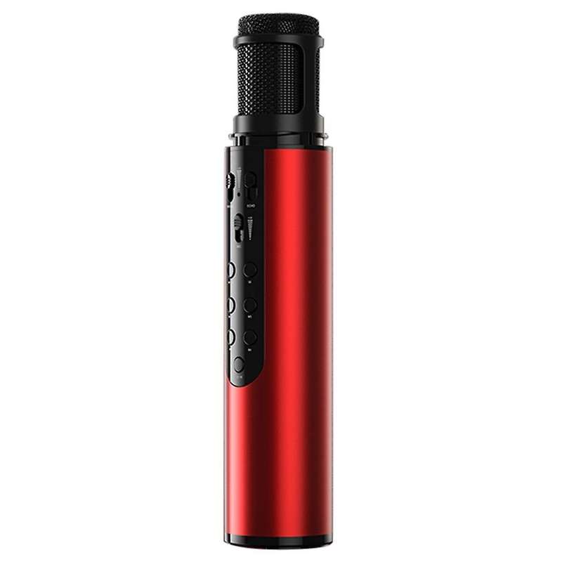 Bluetooth Karaoke Audio Integrated Live Handheld Home Mic K1 Red
