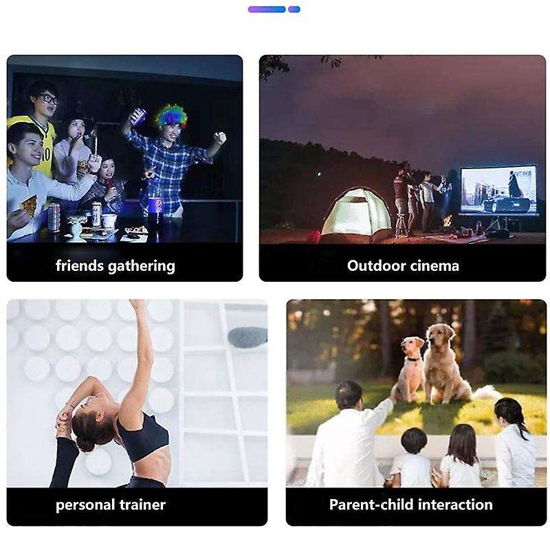 Cinema Projector for Iphone Android Switch Game Console Black Us Plug