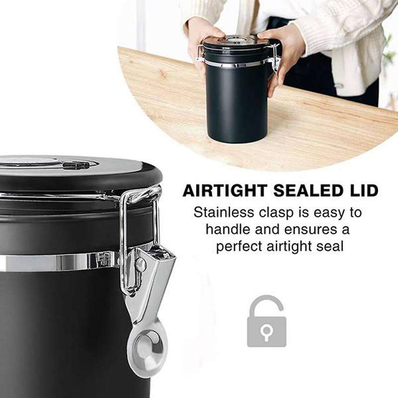 Airtight 1.5l&1.8l Coffee Bean Container,for Tea,coffee Bean,nut,etc