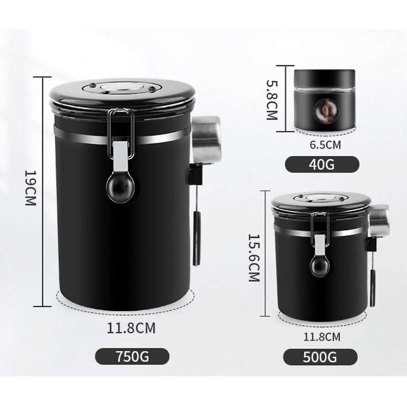 Airtight 1.5l&1.8l Coffee Bean Container,for Tea,coffee Bean,nut,etc