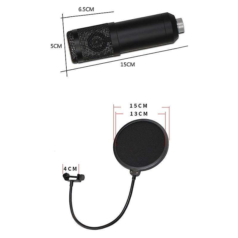 Bm800 Microphone Kit Studio with V8 Sound Card (gold)