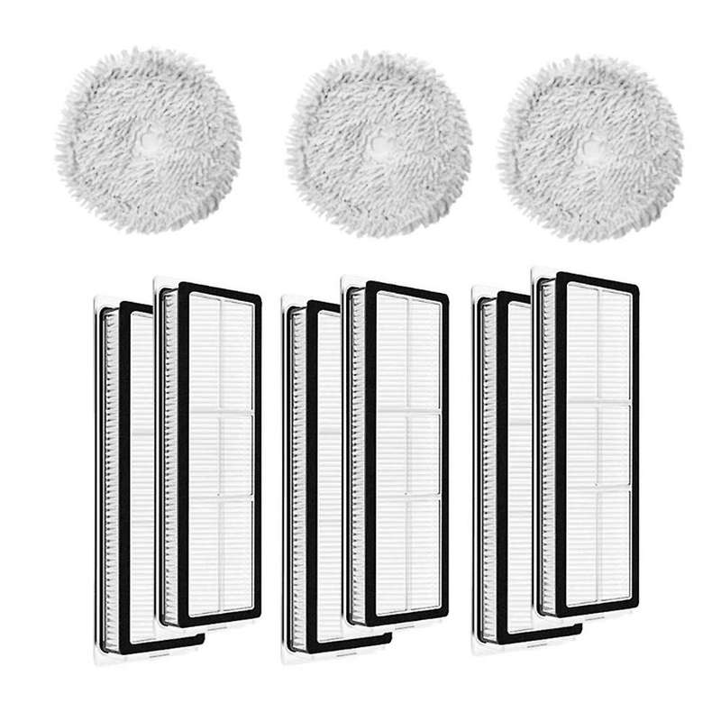 9pcs Washable Hepa Filter Mop Cloth Replacement Accessories