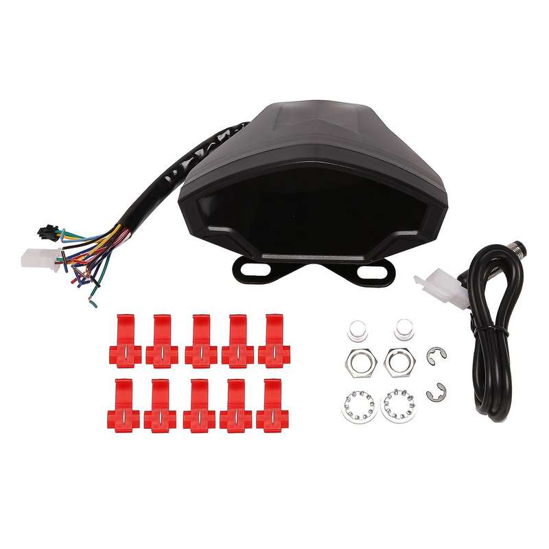 Motorcycle Digital Speedometer Meter Lcd Electric Injection