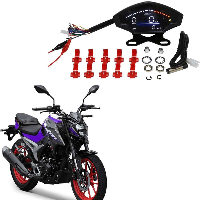 Motorcycle Digital Speedometer Meter Lcd Electric Injection