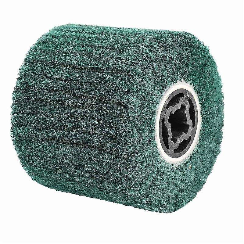3pcs 120x100x19mm P180 Non-woven Nylon Flap Brush Satin Drum Wheel